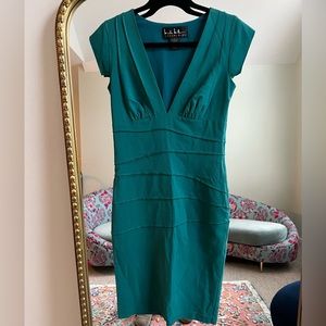Nicole Miller Green Bandage Dress